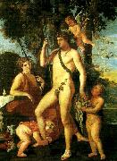 Nicolas Poussin bacchus-apollo oil painting picture wholesale